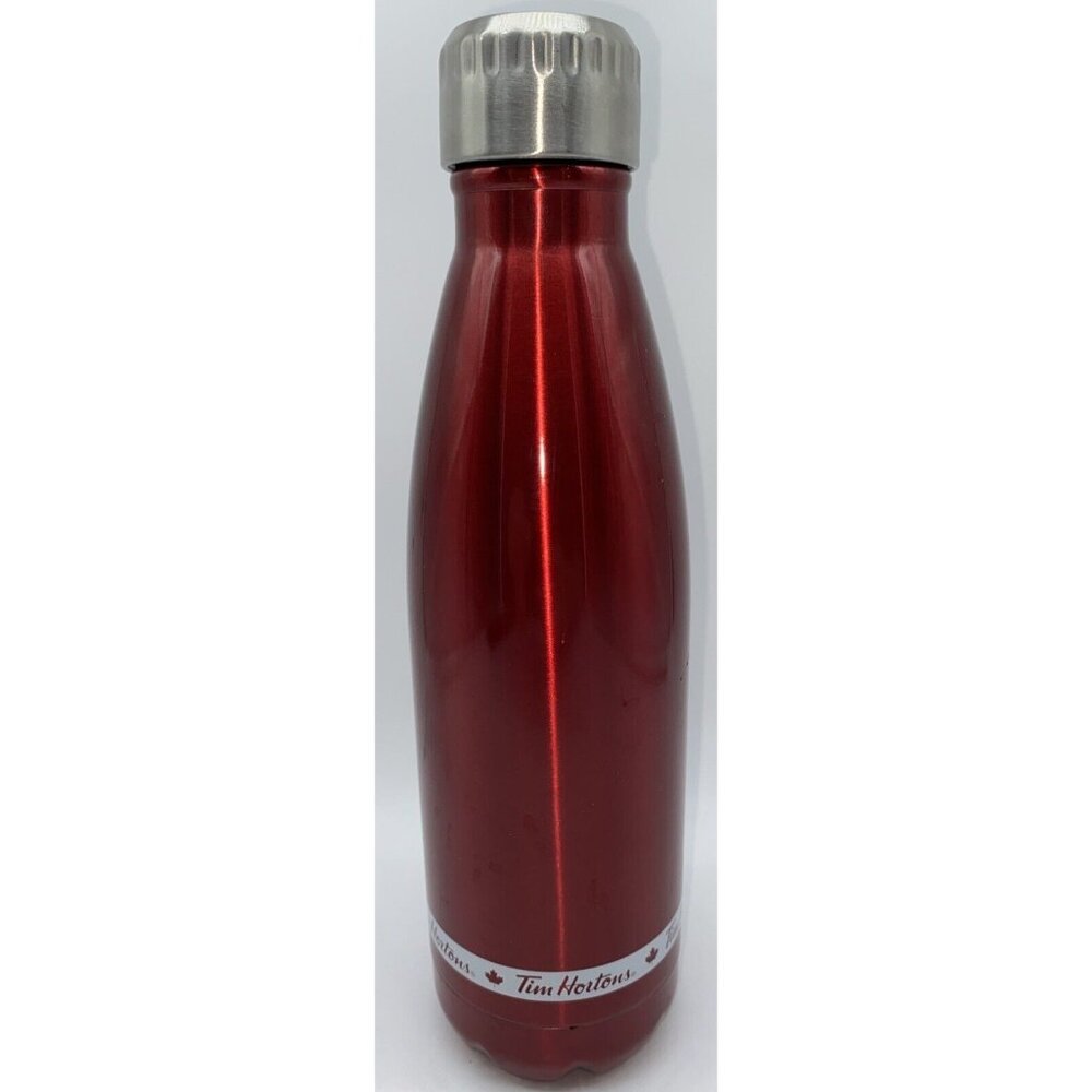 Tim Hortons 2017 Red Stainless Steel Hot/Cold Liquid Water Bottle 500 ml